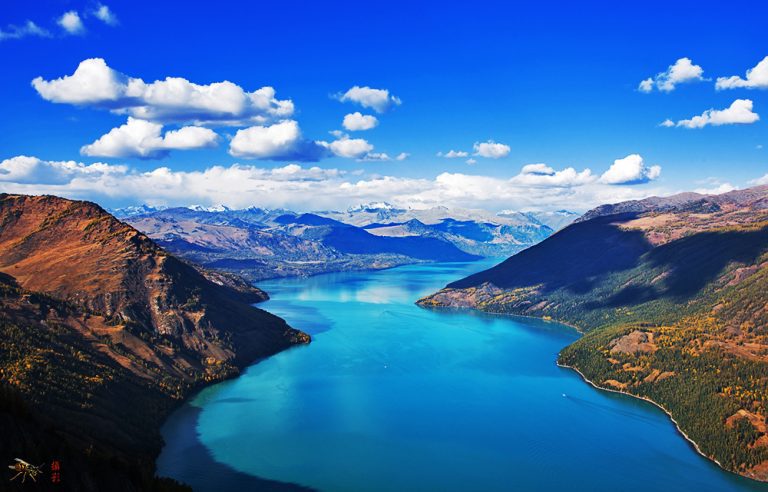 Views from Fish watching pavilion Kanas lake